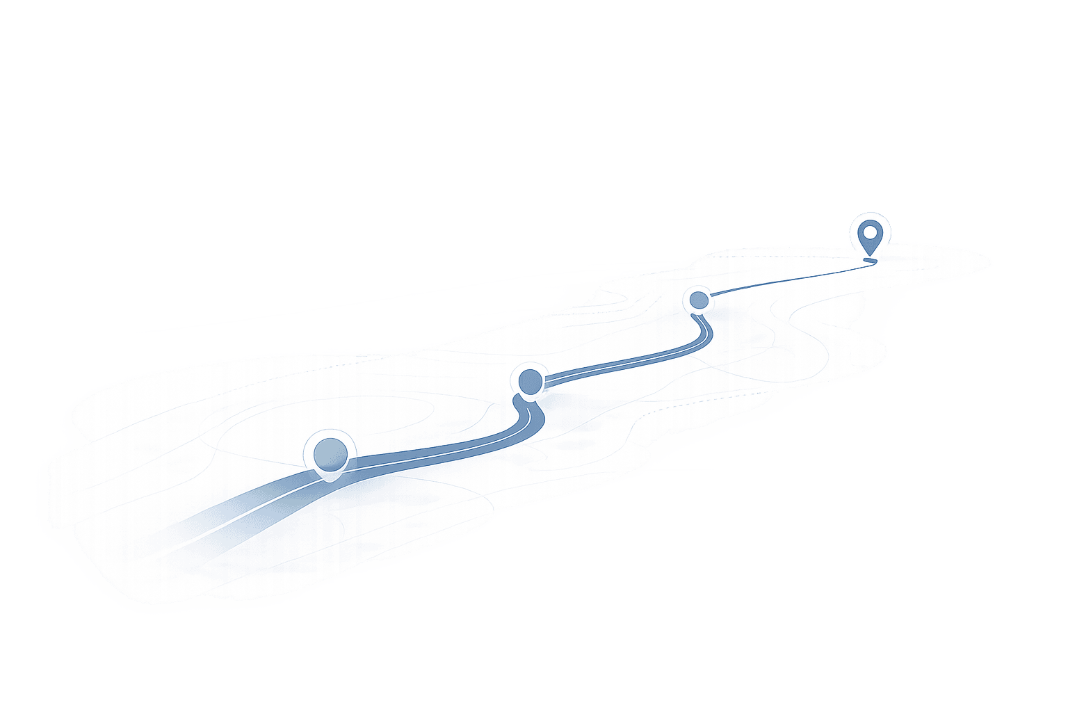 Waypoint-style route illustration